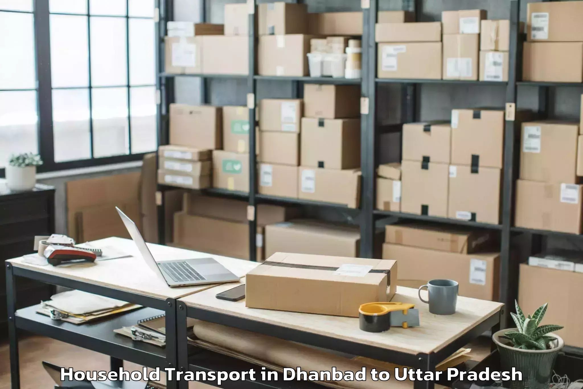 Reliable Dhanbad to Biswan Household Transport